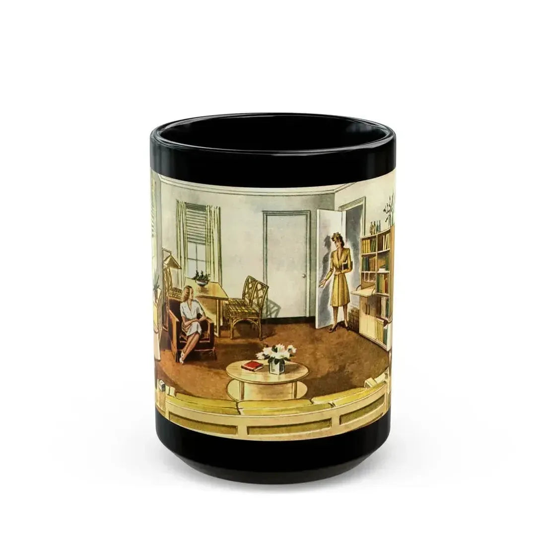 Bette Davis vs Joan Crawford, 1941 - Black Coffee Mug 15oz - Go Mug Yourself