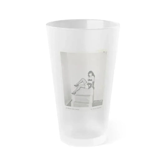 Bettie Page #08 (Vintage Female Icon) Frosted Pint Glass 16oz 16oz Frosted - Go Mug Yourself
