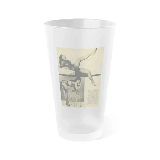 Bettie Page #1003 (Vintage Female Icon) Frosted Pint Glass 16oz 16oz Frosted - Go Mug Yourself