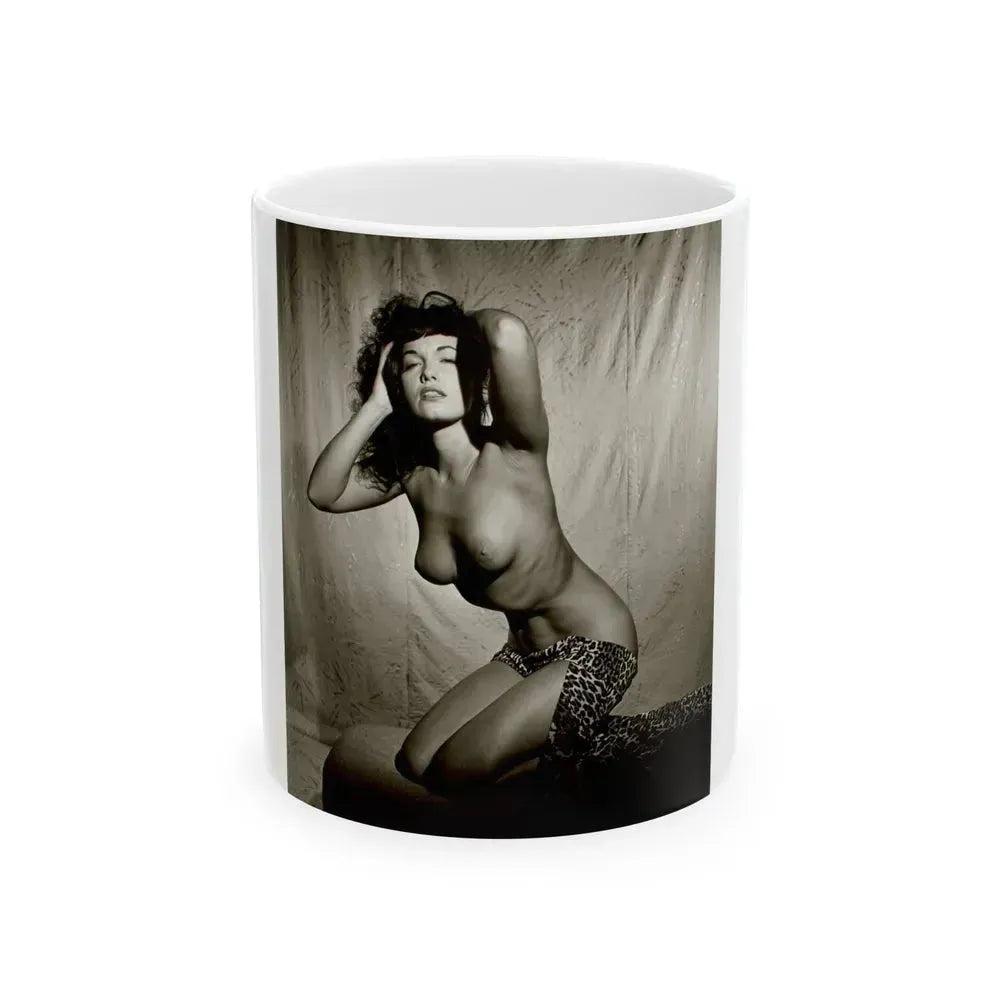 Bettie Page #105 (Vintage Female Icon) White Coffee Mug 11oz - Go Mug Yourself