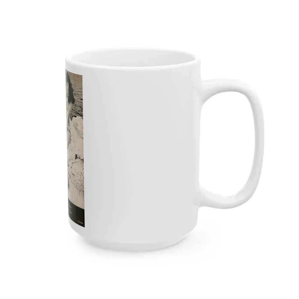 Bettie Page #1070 - Pages 2 of 4 with, 1 Full Page B&W Photo & Caption from After Hours Vol. 1, No. 4 '57 Mag. (Vintage Female Icon) White Coffee Mug - Go Mug Yourself