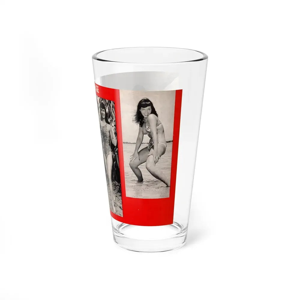 Bettie Page #1071 - Pages 3 & 4 of 4 with, 4 B&W Photos from After Hours Vol. 1, No. 4 '57 Mag. (Vintage Female Icon) Pint Glass 16oz - Go Mug Yourself