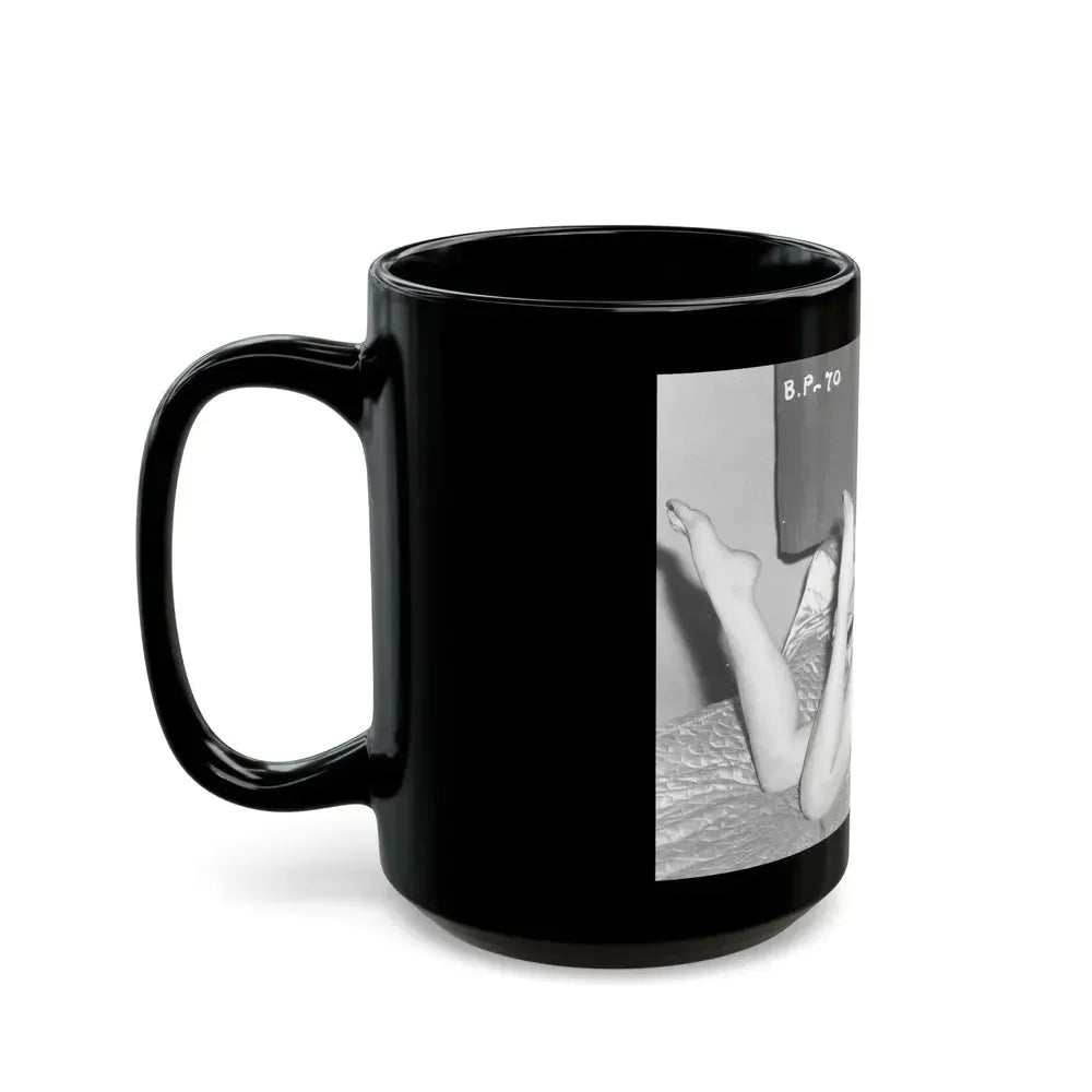 Bettie Page #108 (Vintage Female Icon) Black Coffee Mug - Go Mug Yourself