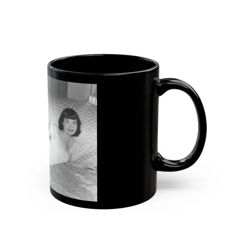 Bettie Page #108 (Vintage Female Icon) Black Coffee Mug - Go Mug Yourself