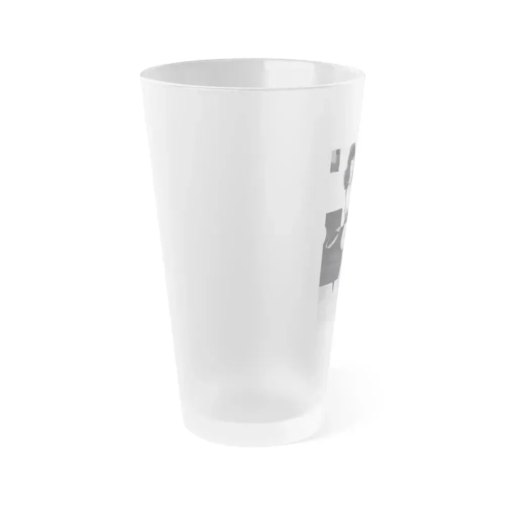 Bettie Page #109 1 (Vintage Female Icon) Frosted Pint Glass 16oz - Go Mug Yourself