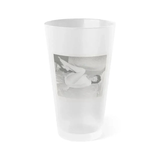 Bettie Page #133 (Vintage Female Icon) Frosted Pint Glass 16oz 16oz Frosted - Go Mug Yourself