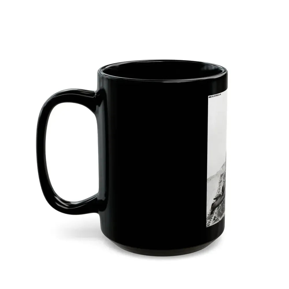 Bettie Page #152 (Vintage Female Icon) Black Coffee Mug - Go Mug Yourself