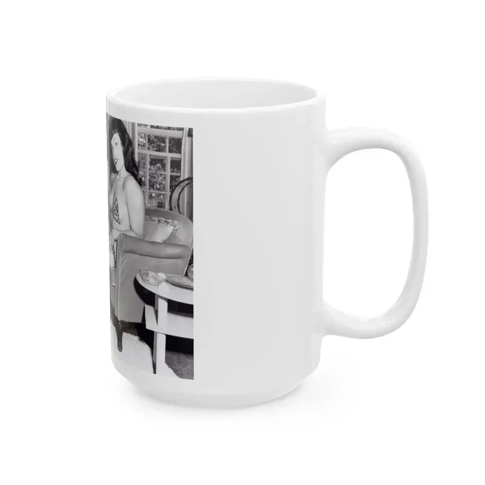Bettie Page #154 (Vintage Female Icon) White Coffee Mug - Go Mug Yourself