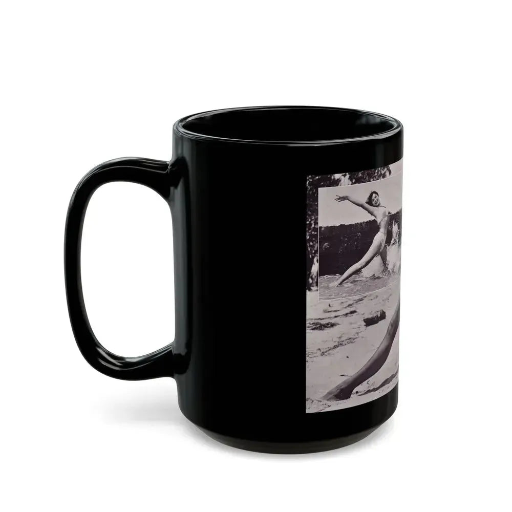 Bettie Page #172 (Vintage Female Icon) Black Coffee Mug - Go Mug Yourself