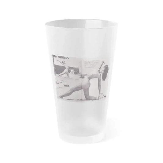 Bettie Page #172 (Vintage Female Icon) Frosted Pint Glass 16oz 16oz Frosted - Go Mug Yourself