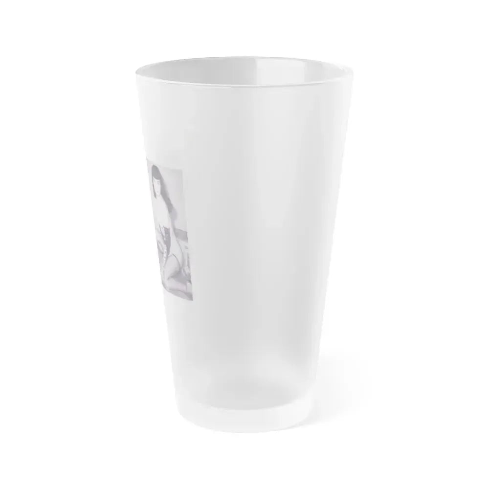 Bettie Page #218 (Vintage Female Icon) Frosted Pint Glass 16oz - Go Mug Yourself