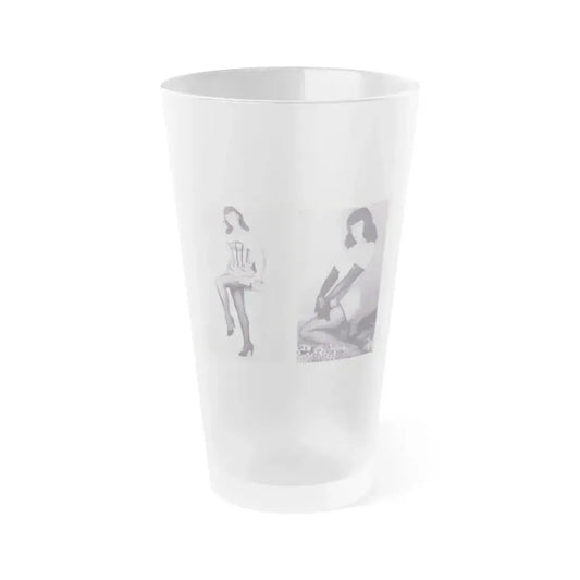 Bettie Page #220 (Vintage Female Icon) Frosted Pint Glass 16oz 16oz Frosted - Go Mug Yourself