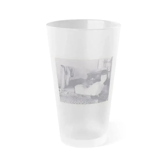 Bettie Page #221 (Vintage Female Icon) Frosted Pint Glass 16oz 16oz Frosted - Go Mug Yourself