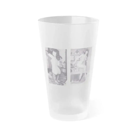 Bettie Page #222 (Vintage Female Icon) Frosted Pint Glass 16oz 16oz Frosted - Go Mug Yourself