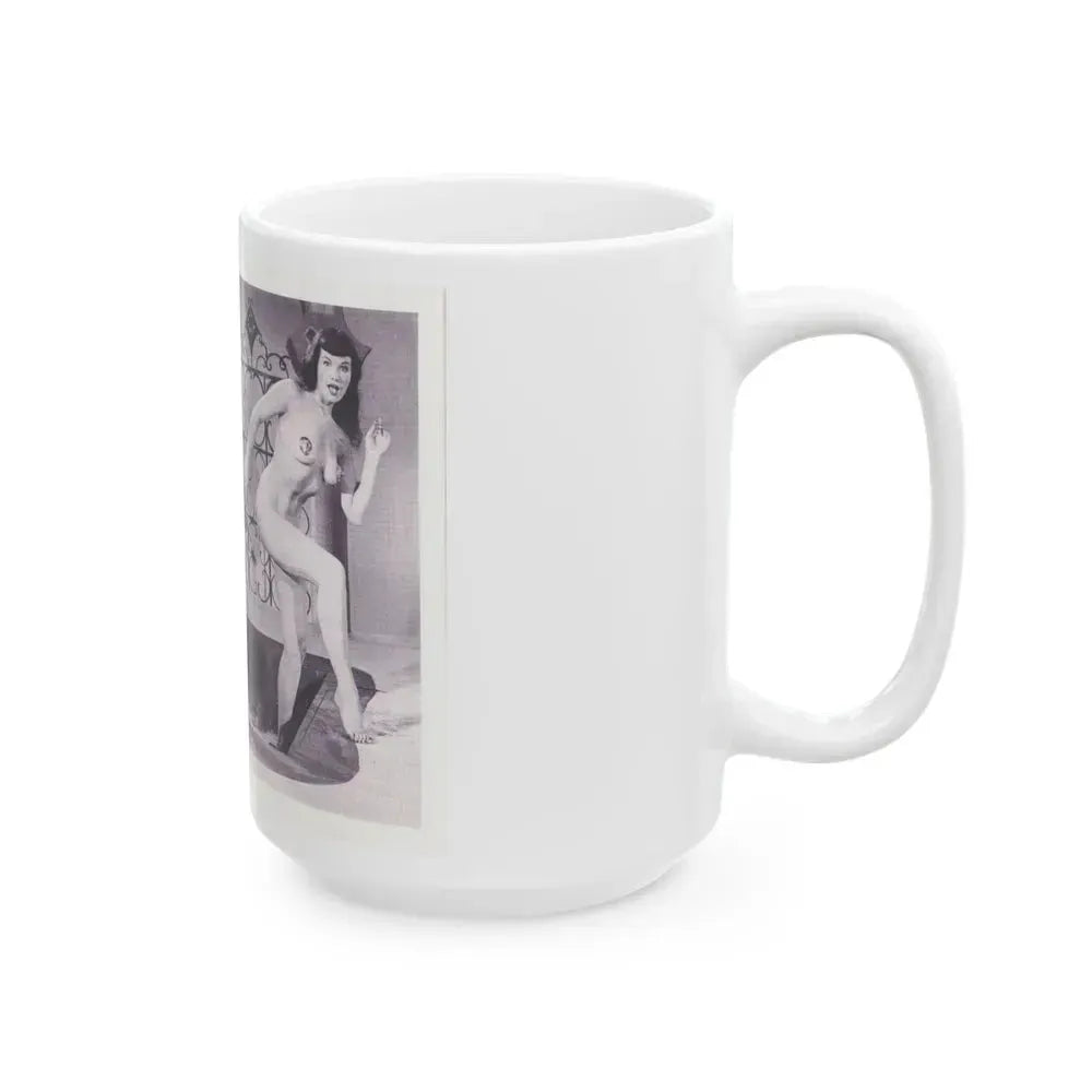 Bettie Page #222 (Vintage Female Icon) White Coffee Mug - Go Mug Yourself