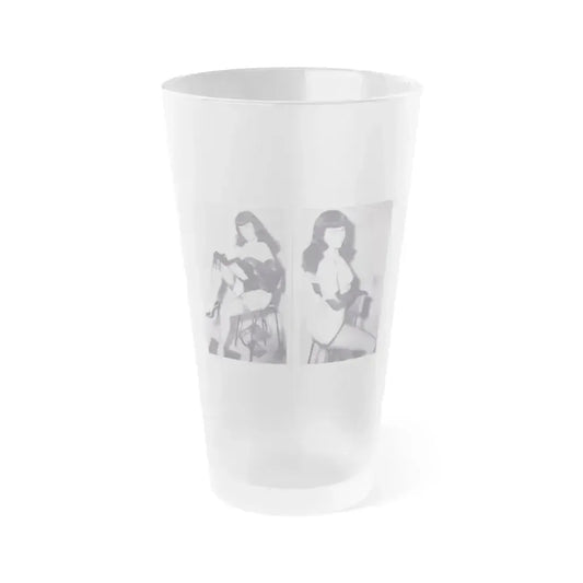 Bettie Page #223 (Vintage Female Icon) Frosted Pint Glass 16oz 16oz Frosted - Go Mug Yourself