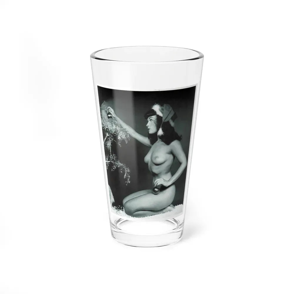 Bettie Page #233 - Playboy Photo Jan. '55 (Vintage Female Icon) Pint Glass 16oz 16oz - Go Mug Yourself