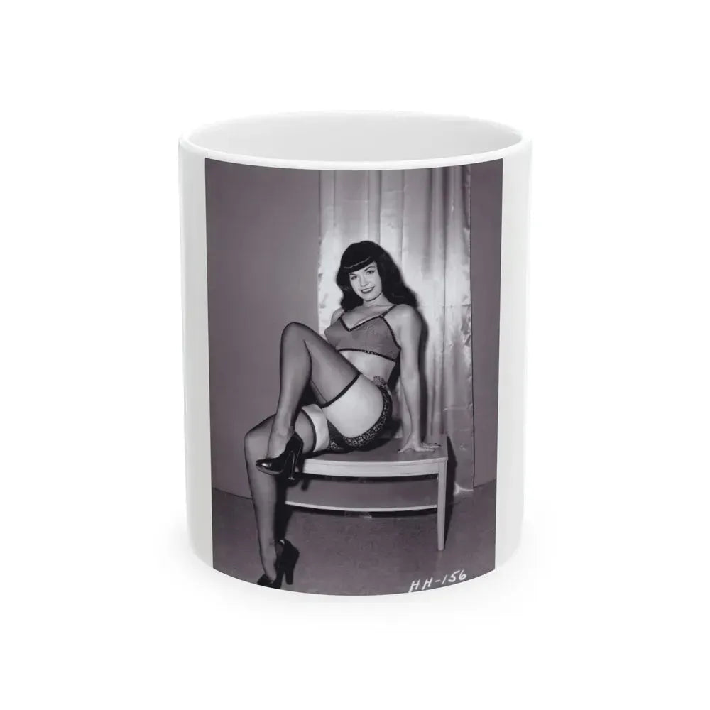 Bettie Page #235 (Vintage Female Icon) White Coffee Mug 11oz - Go Mug Yourself