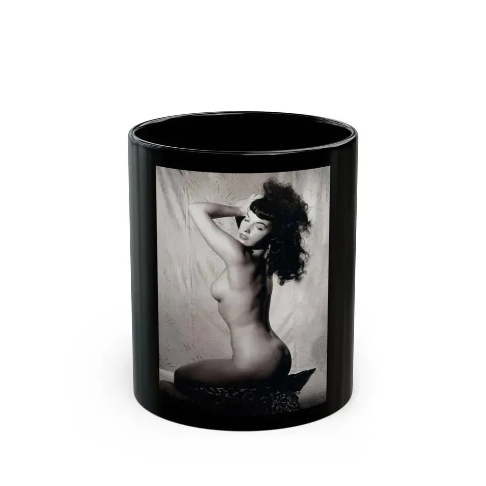 Bettie Page #236 (Vintage Female Icon) Black Coffee Mug 11oz - Go Mug Yourself