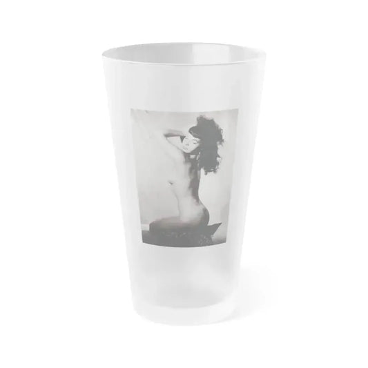 Bettie Page #236 (Vintage Female Icon) Frosted Pint Glass 16oz 16oz Frosted - Go Mug Yourself