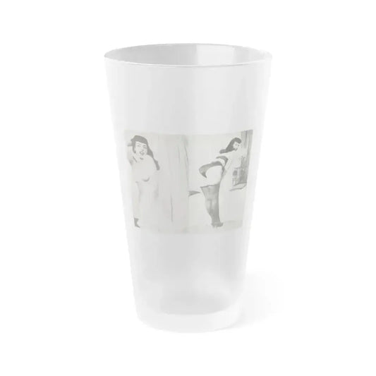 Bettie Page #240 (Vintage Female Icon) Frosted Pint Glass 16oz 16oz Frosted - Go Mug Yourself