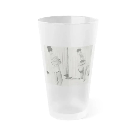 Bettie Page #242 (Vintage Female Icon) Frosted Pint Glass 16oz 16oz Frosted - Go Mug Yourself