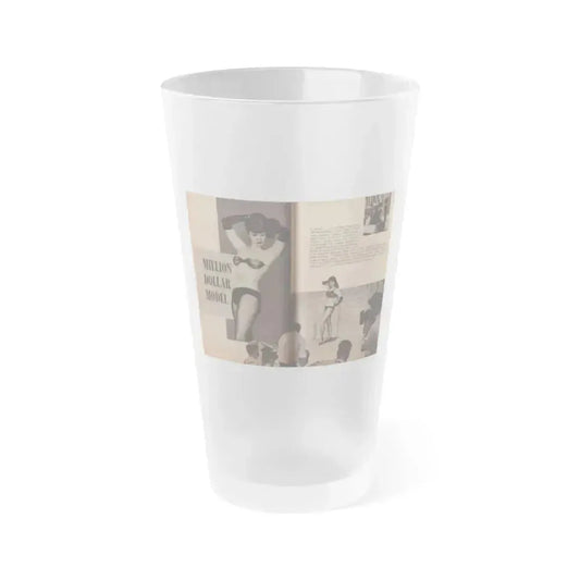 Bettie Page #429 (Vintage Female Icon) Frosted Pint Glass 16oz 16oz Frosted - Go Mug Yourself