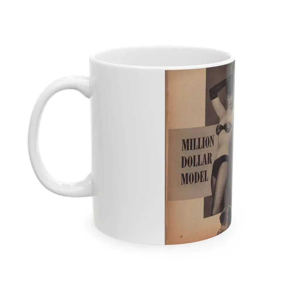 Bettie Page #429 (Vintage Female Icon) White Coffee Mug - Go Mug Yourself