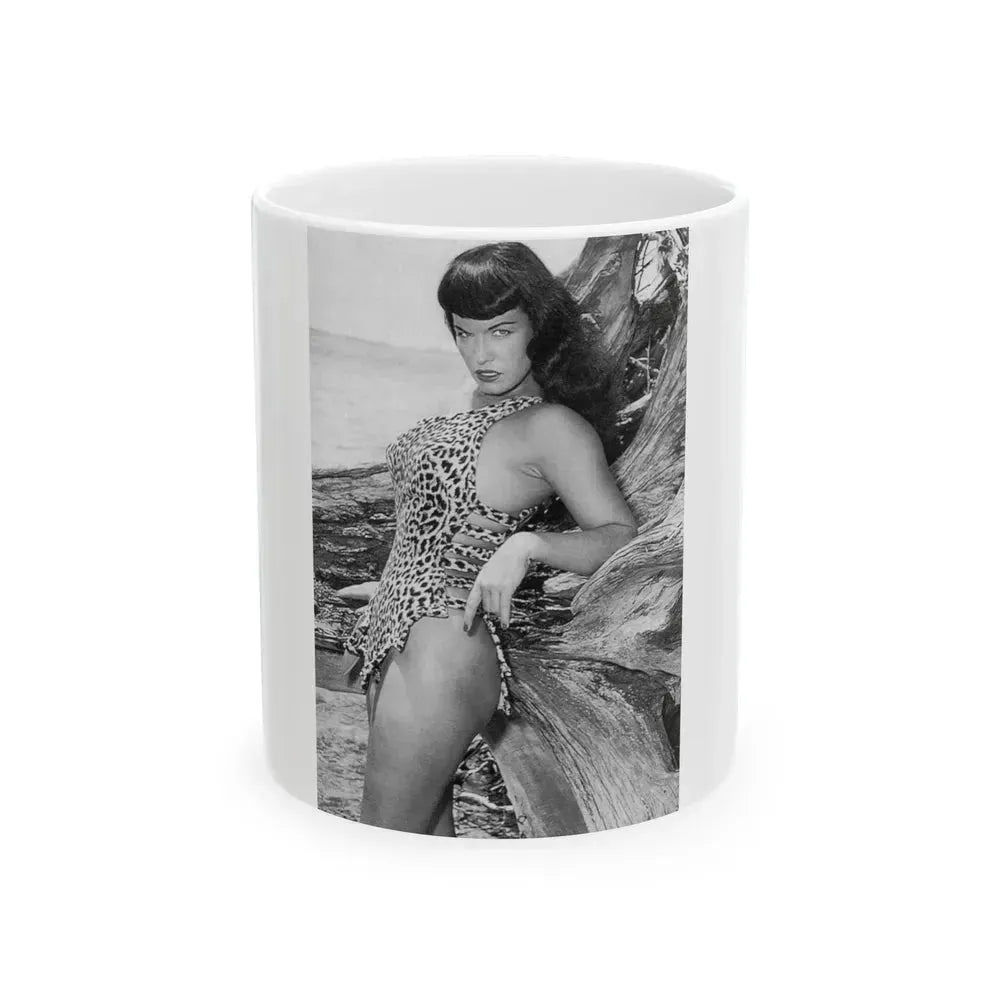 Bettie Page #465 (Vintage Female Icon) White Coffee Mug 11oz - Go Mug Yourself