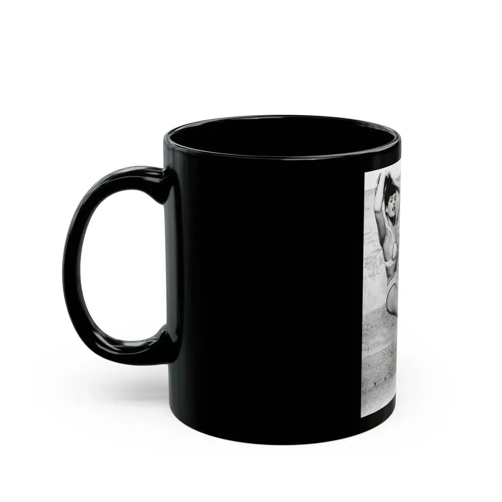 Bettie Page #473 (Vintage Female Icon) Black Coffee Mug - Go Mug Yourself