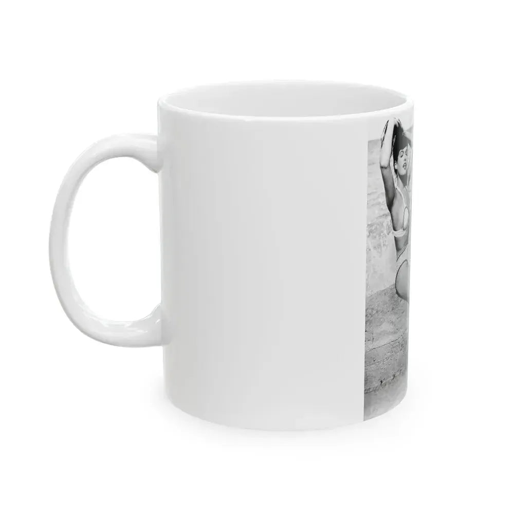 Bettie Page #473 (Vintage Female Icon) White Coffee Mug - Go Mug Yourself
