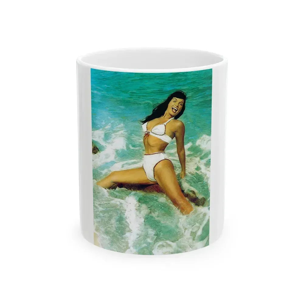 Bettie Page #476 (Vintage Female Icon) White Coffee Mug 11oz - Go Mug Yourself