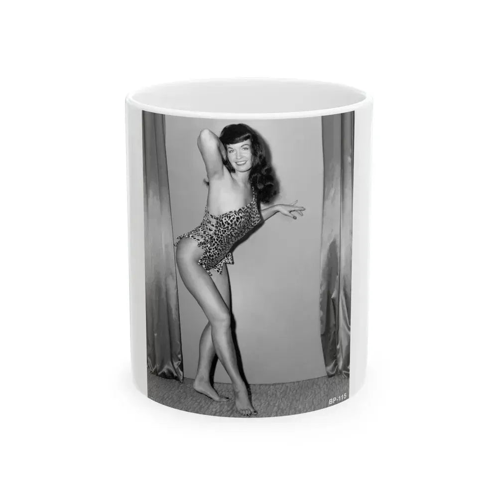 Bettie Page #49 (Vintage Female Icon) White Coffee Mug 11oz - Go Mug Yourself