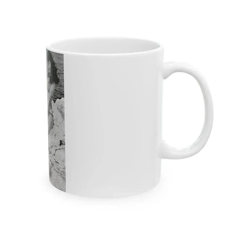Bettie Page #499 (Vintage Female Icon) White Coffee Mug - Go Mug Yourself