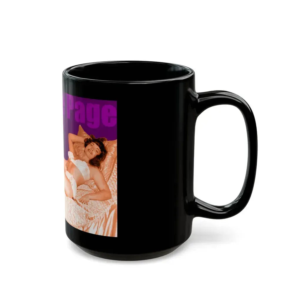 Bettie Page #503 (Vintage Female Icon) Black Coffee Mug - Go Mug Yourself