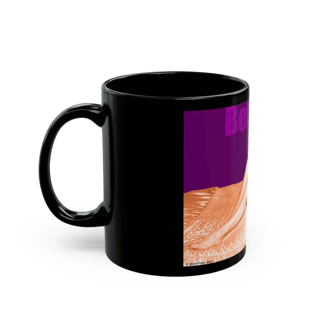 Bettie Page #503 (Vintage Female Icon) Black Coffee Mug - Go Mug Yourself