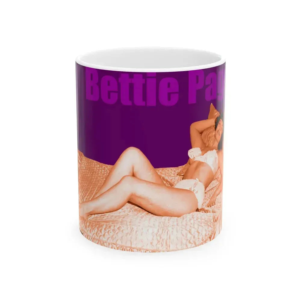 Bettie Page #503 (Vintage Female Icon) White Coffee Mug 11oz - Go Mug Yourself