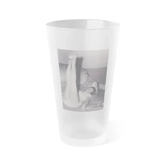 Bettie Page #568 (Vintage Female Icon) Frosted Pint Glass 16oz 16oz Frosted - Go Mug Yourself