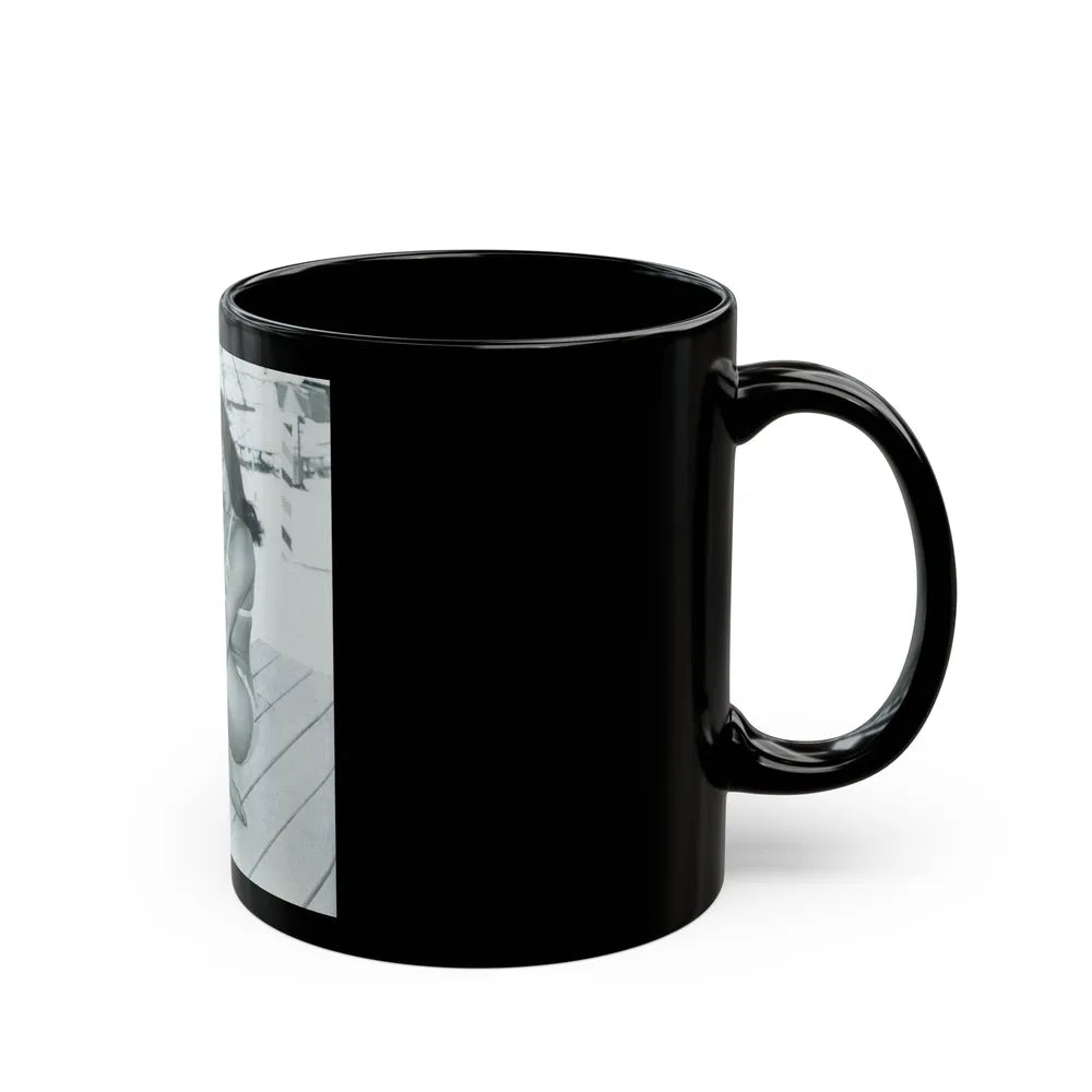 Bettie Page #575 (Vintage Female Icon) Black Coffee Mug-Go Mug Yourself