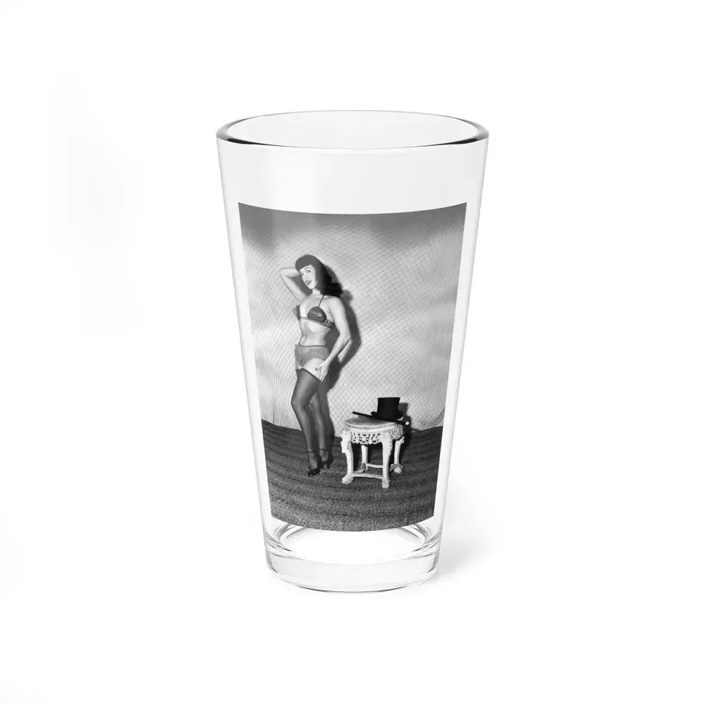 Bettie Page #587 (Vintage Female Icon) Pint Glass 16oz 16oz - Go Mug Yourself