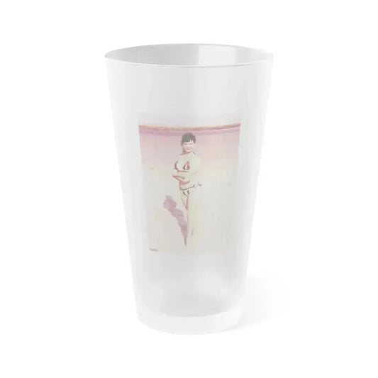 Bettie Page #62 (Vintage Female Icon) Frosted Pint Glass 16oz 16oz Frosted - Go Mug Yourself