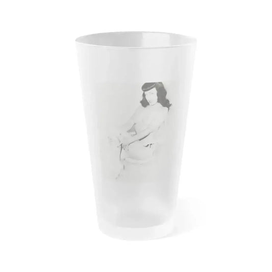 Bettie Page #620 (Vintage Female Icon) Frosted Pint Glass 16oz 16oz Frosted - Go Mug Yourself