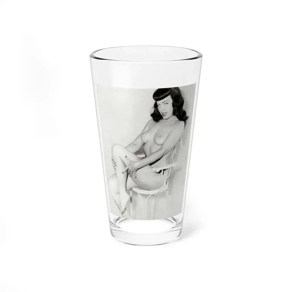 Bettie Page #620 (Vintage Female Icon) Pint Glass 16oz 16oz - Go Mug Yourself