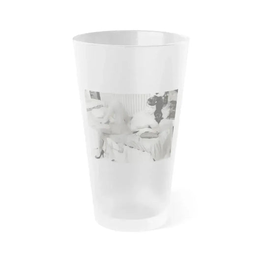 Bettie Page #622 (Vintage Female Icon) Frosted Pint Glass 16oz 16oz Frosted - Go Mug Yourself