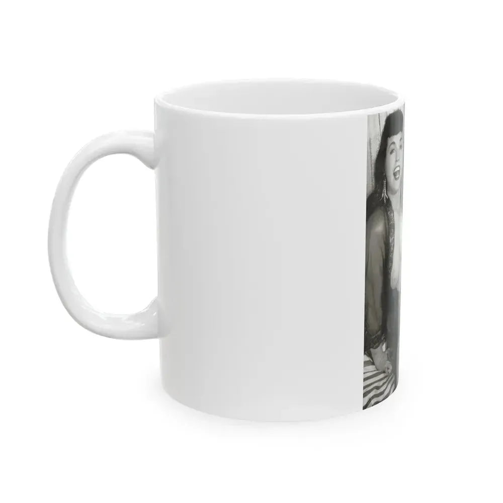Bettie Page #623 (Vintage Female Icon) White Coffee Mug - Go Mug Yourself