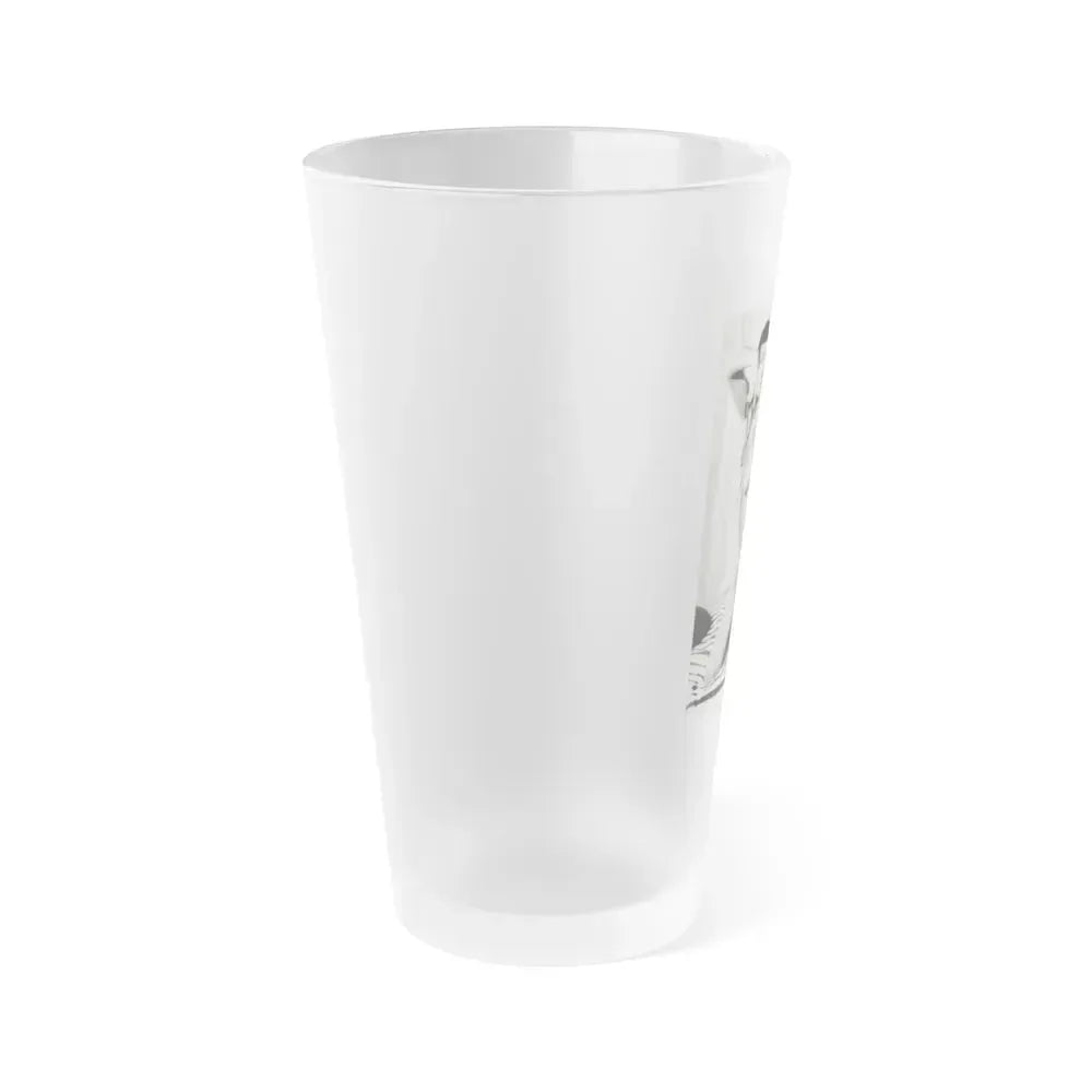 Bettie Page #626 (Vintage Female Icon) Frosted Pint Glass 16oz - Go Mug Yourself