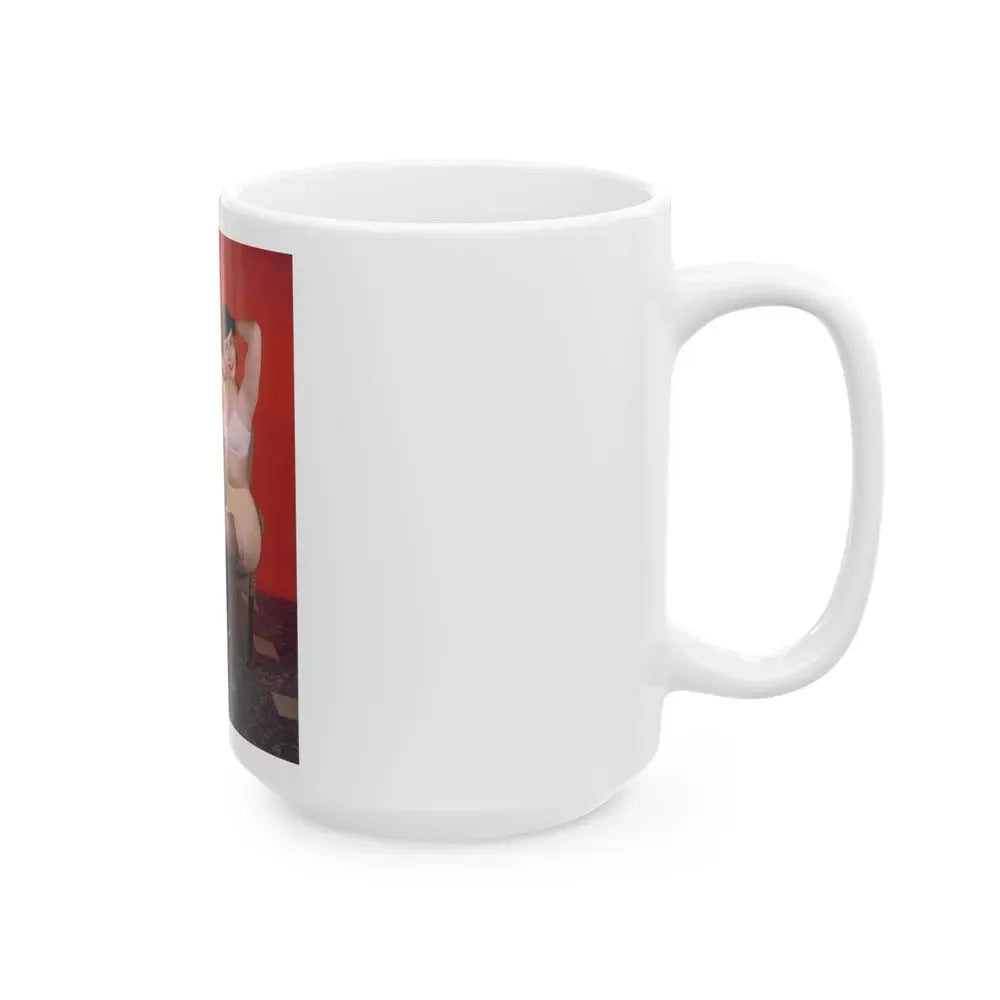 Bettie Page #63_1 (Vintage Female Icon) White Coffee Mug - Go Mug Yourself