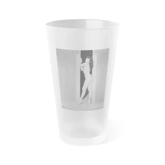 Bettie Page #632 (Vintage Female Icon) Frosted Pint Glass 16oz 16oz Frosted - Go Mug Yourself