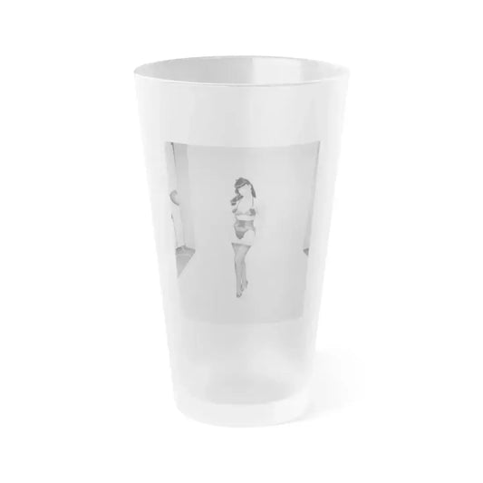 Bettie Page #636 (Vintage Female Icon) Frosted Pint Glass 16oz 16oz Frosted - Go Mug Yourself