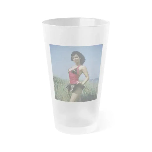 Bettie Page #64 1 (Vintage Female Icon) Frosted Pint Glass 16oz 16oz Frosted - Go Mug Yourself
